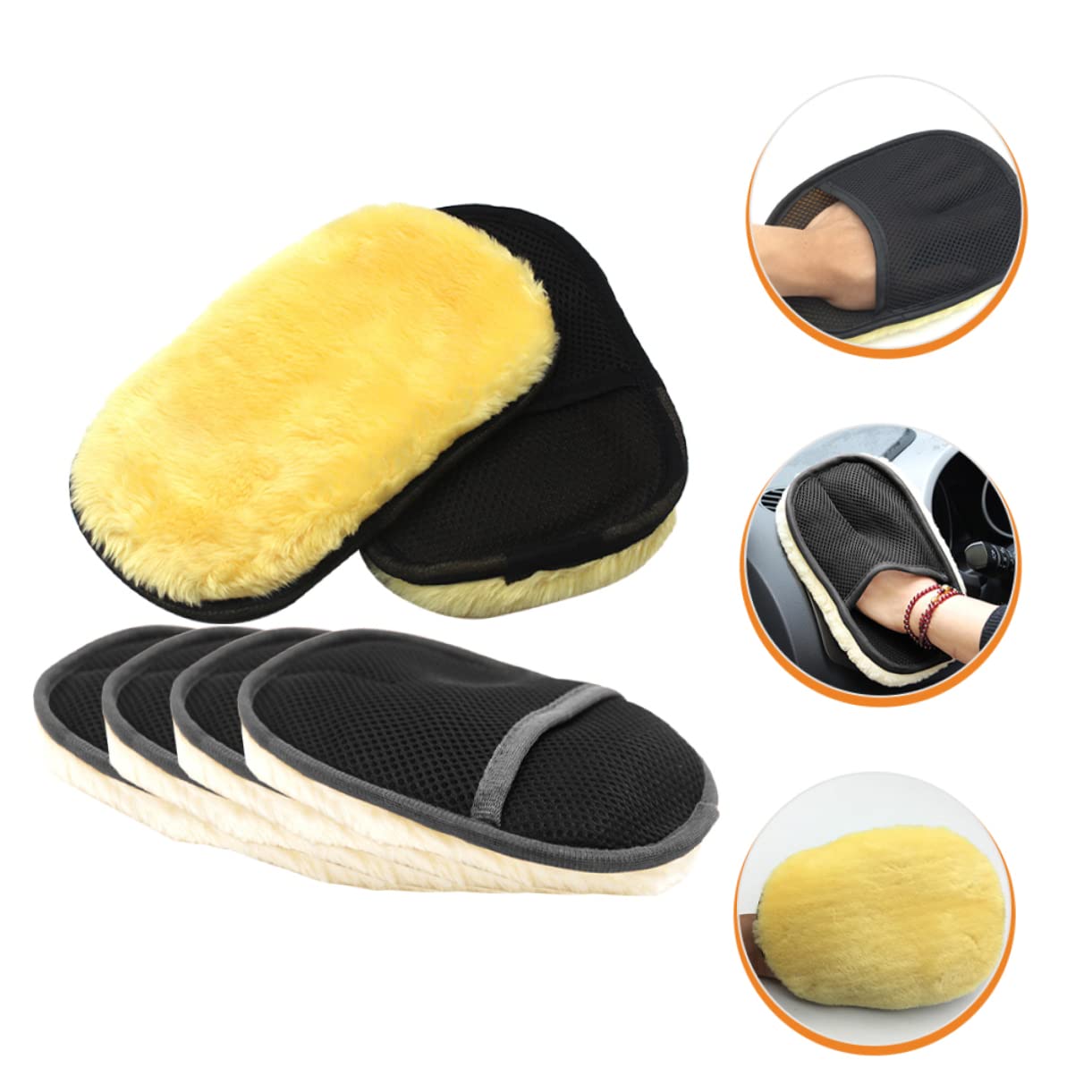 SOLUSTRE 12stücke Waschhandschuhe Dickem Wollfleece Für Autopflege Hochabsorbierende Auto-waschhandschuhe Für Streifenfreie Von Fahrzeugen Und Oberflächen