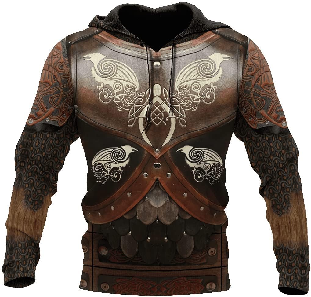 Viking Armor Hoodie For Men 3D Print Zipper Hoodie Jamaica Ubuy
