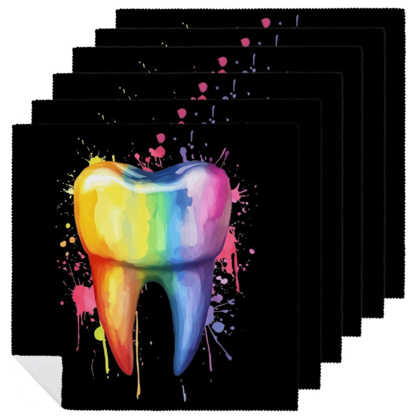 Servilletas de tela con dientes de colores para dar vida a tus cenas y bodas cotidianas