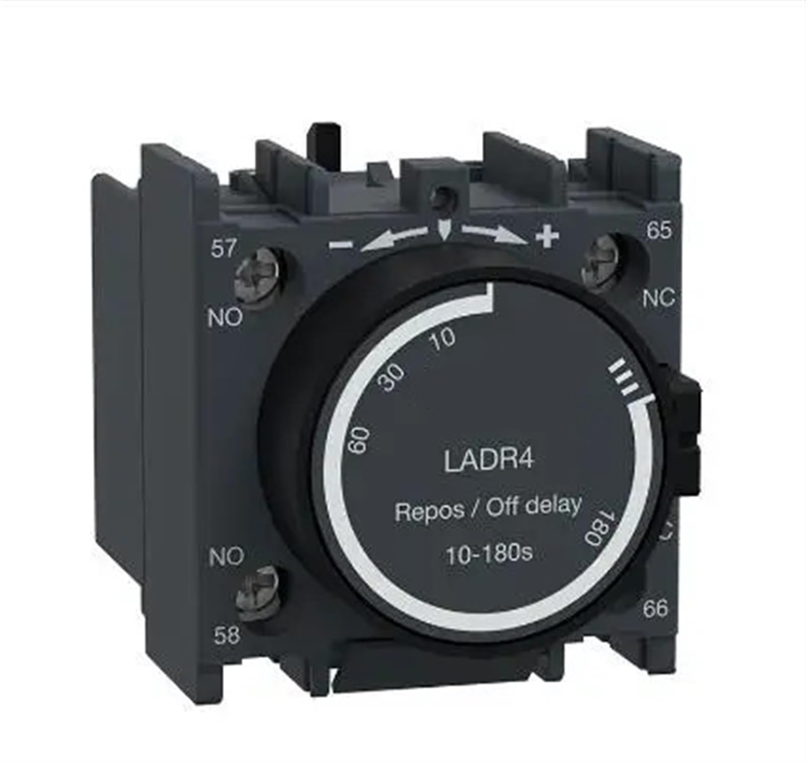LADR4 LAD-R4 Time Delay Auxiliary Contact Blockc 1NO+1NC Off Delay 10-180s Front Mounting 1Pcs