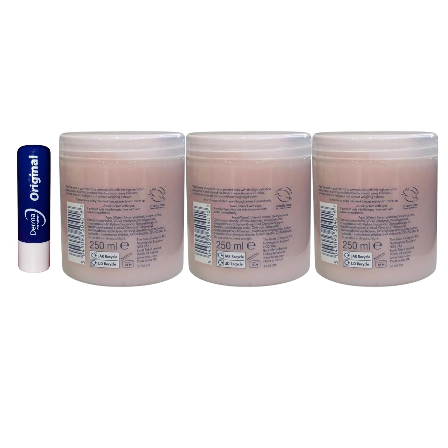 Boots Curl Creme Controllo naturale e definisce i ricci, lucida e mantiene i tuoi ricci, confezione da 250 ml con balsamo labbra originale gratuito