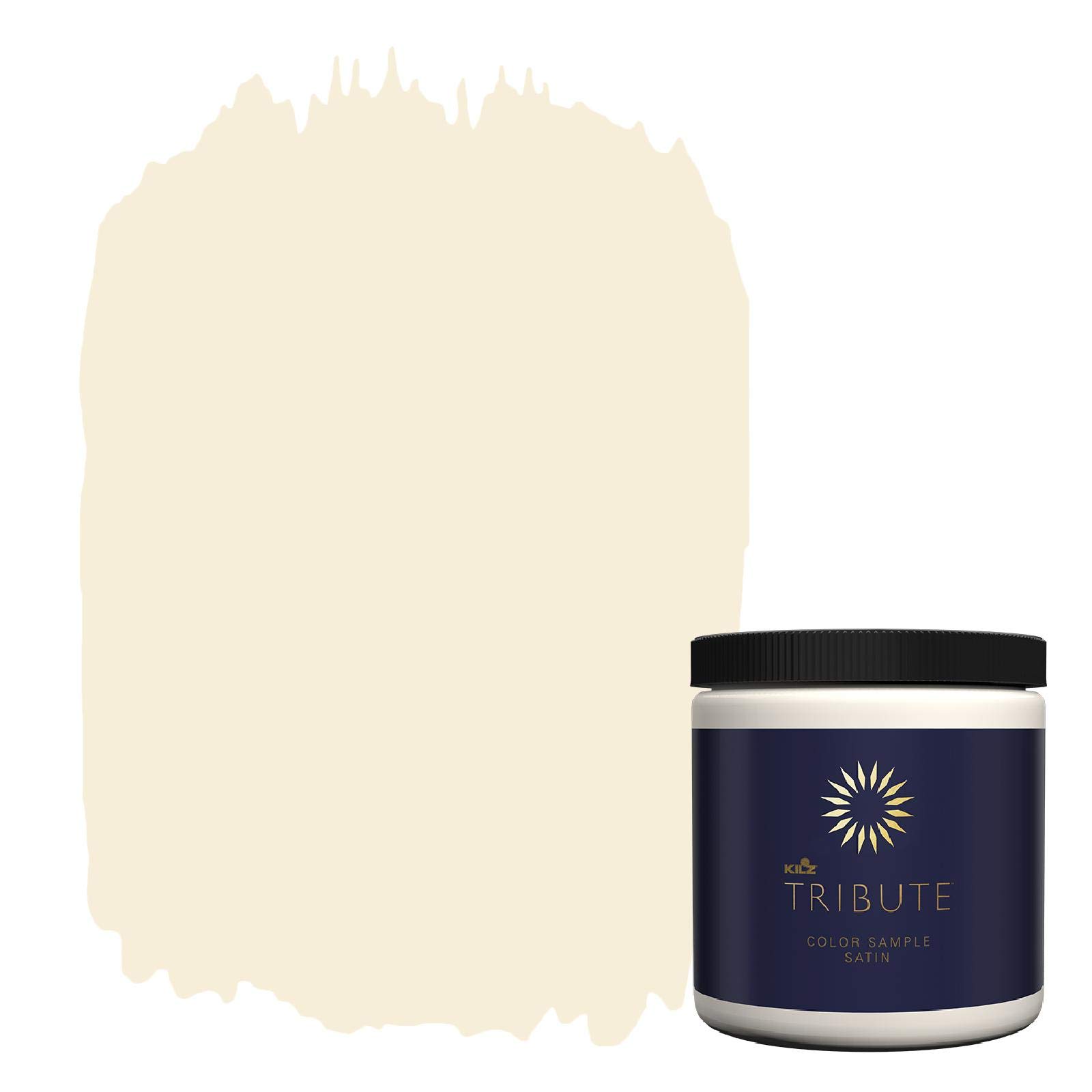 KILZ TRIBUTE Paint & Primer, Interior, Color Sample, White Peony, 8 Ounces