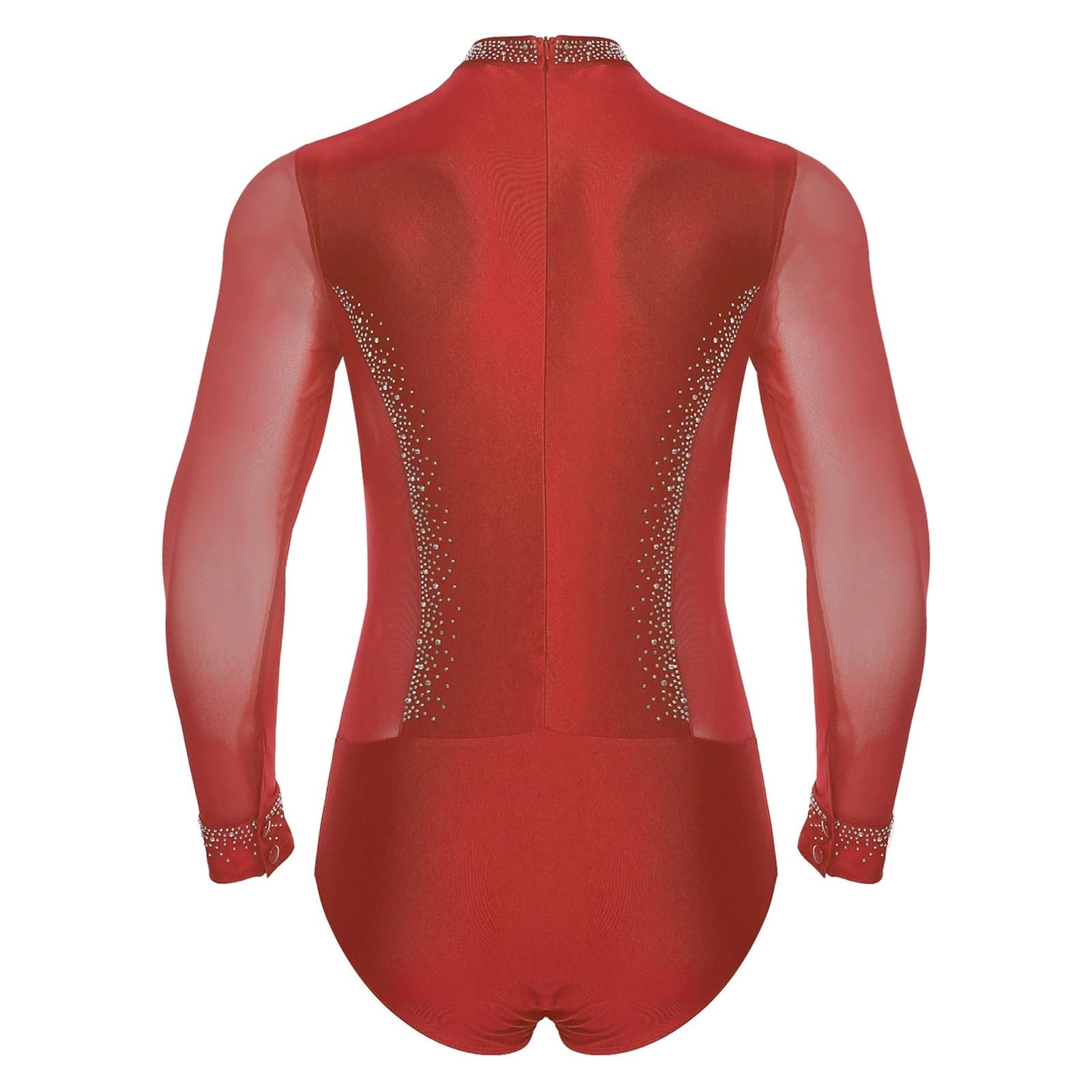 Camicia da Ballo Latino Uomini adulti Salsa Ballo latino Body Camicie Tango Tuta Strass Costume da ballo Per la danza