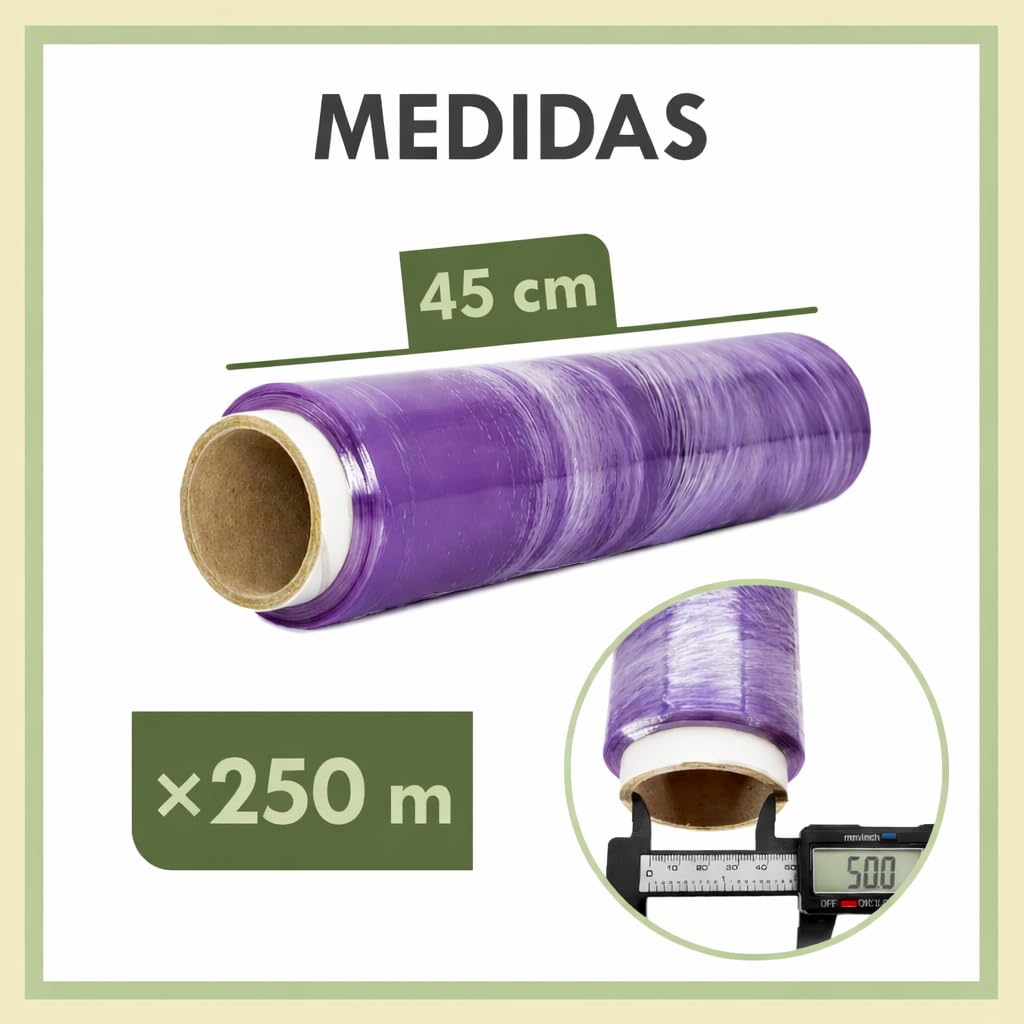 Zenic | Film Transparente Alimentario | 45 cm x 250 m | Rollo Plástico Industrial Muy Resistente y Muy Adherente Apto Para Microondas | Para Envolver y Conservar Alimentos Cocina Hostelería Catering