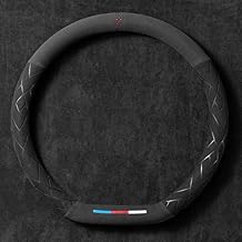 Lqfltsy Suede pattern Car Steering Wheel Covers for Bmw 3 Series M3 318i 318d 320i 320d 330d,Breathable Anti-Slip Durable Heat-Resistant Odorless Car Steering Wheel Protector
