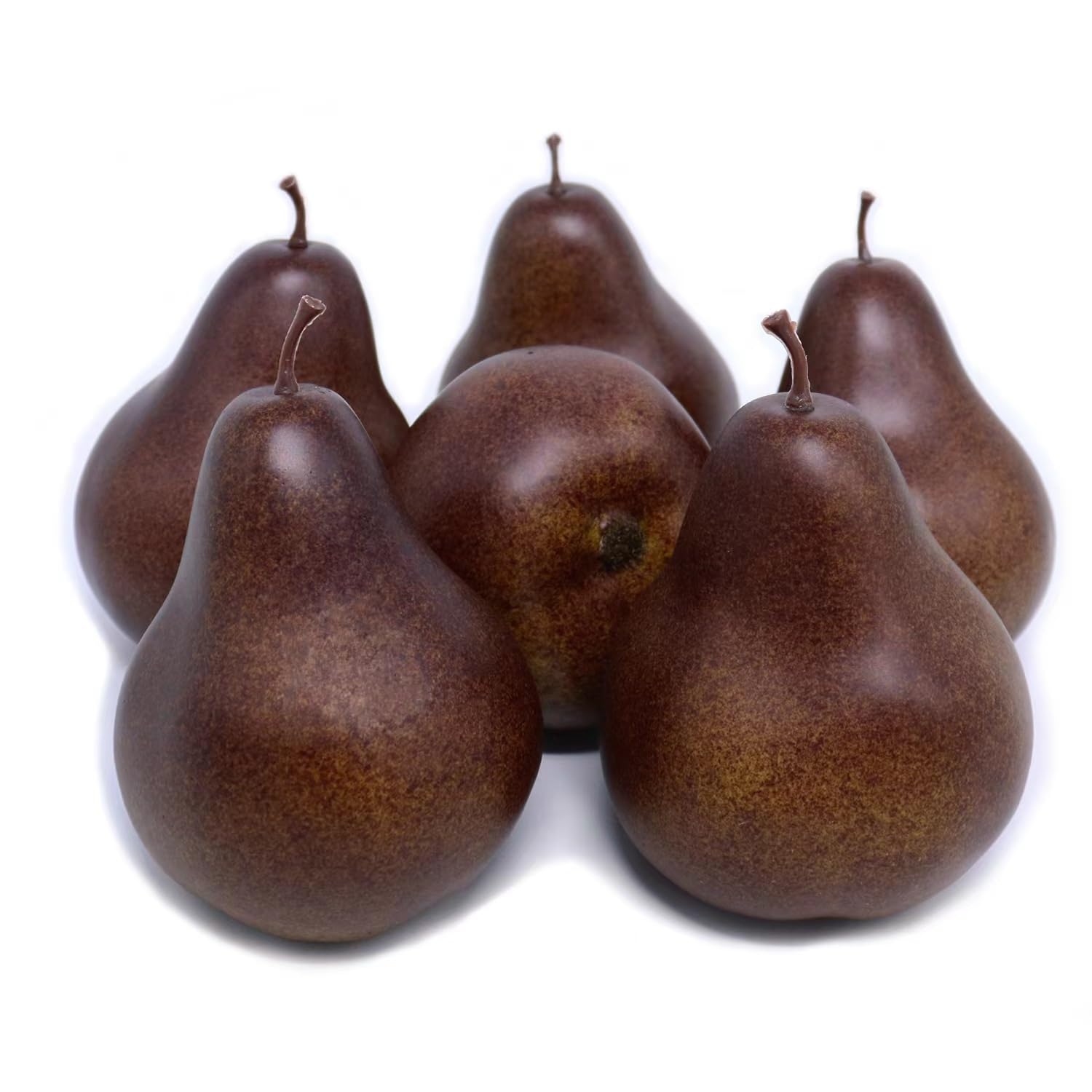 Amazon.com: J-Rijzen 6pcs Fake Pears Artificial Fruits Vivid Brown