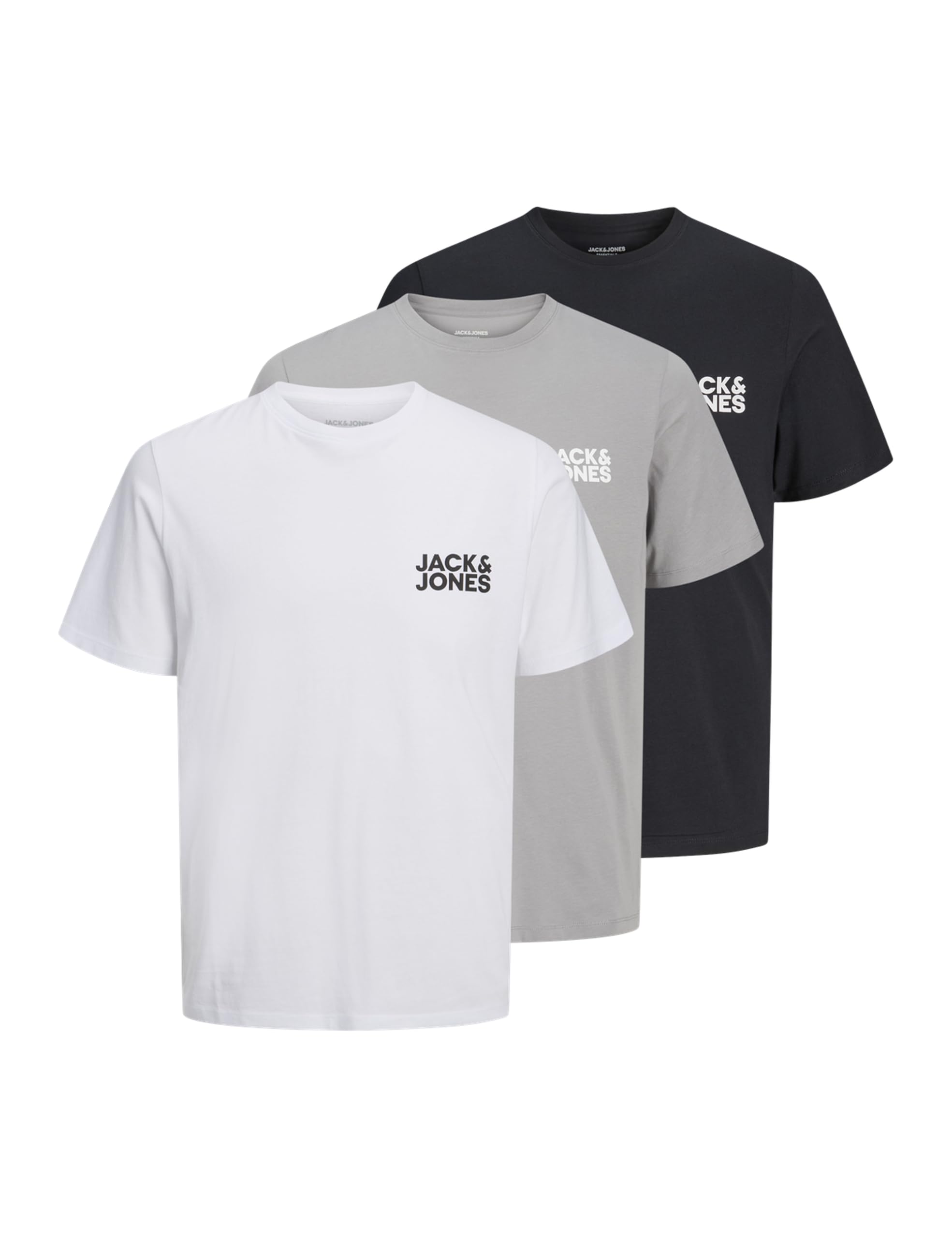 JACK & JONES Herren T-Shirt (3er Pack)