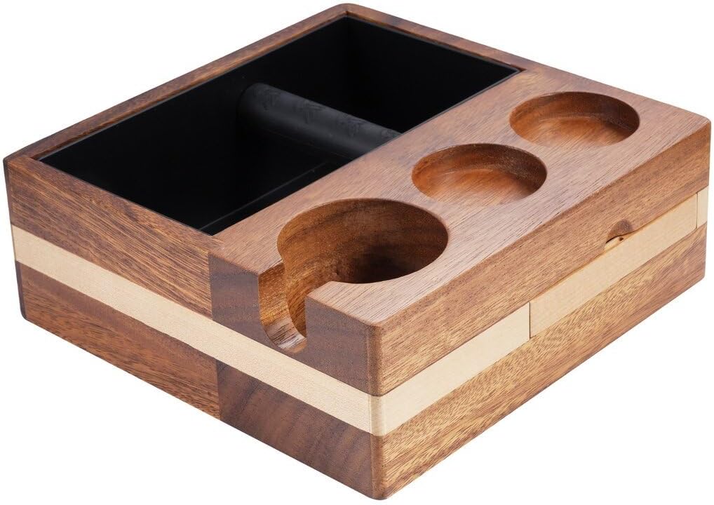 Espresso Knock Box and Organizer - All-in-One Coffee Accessories Holder
