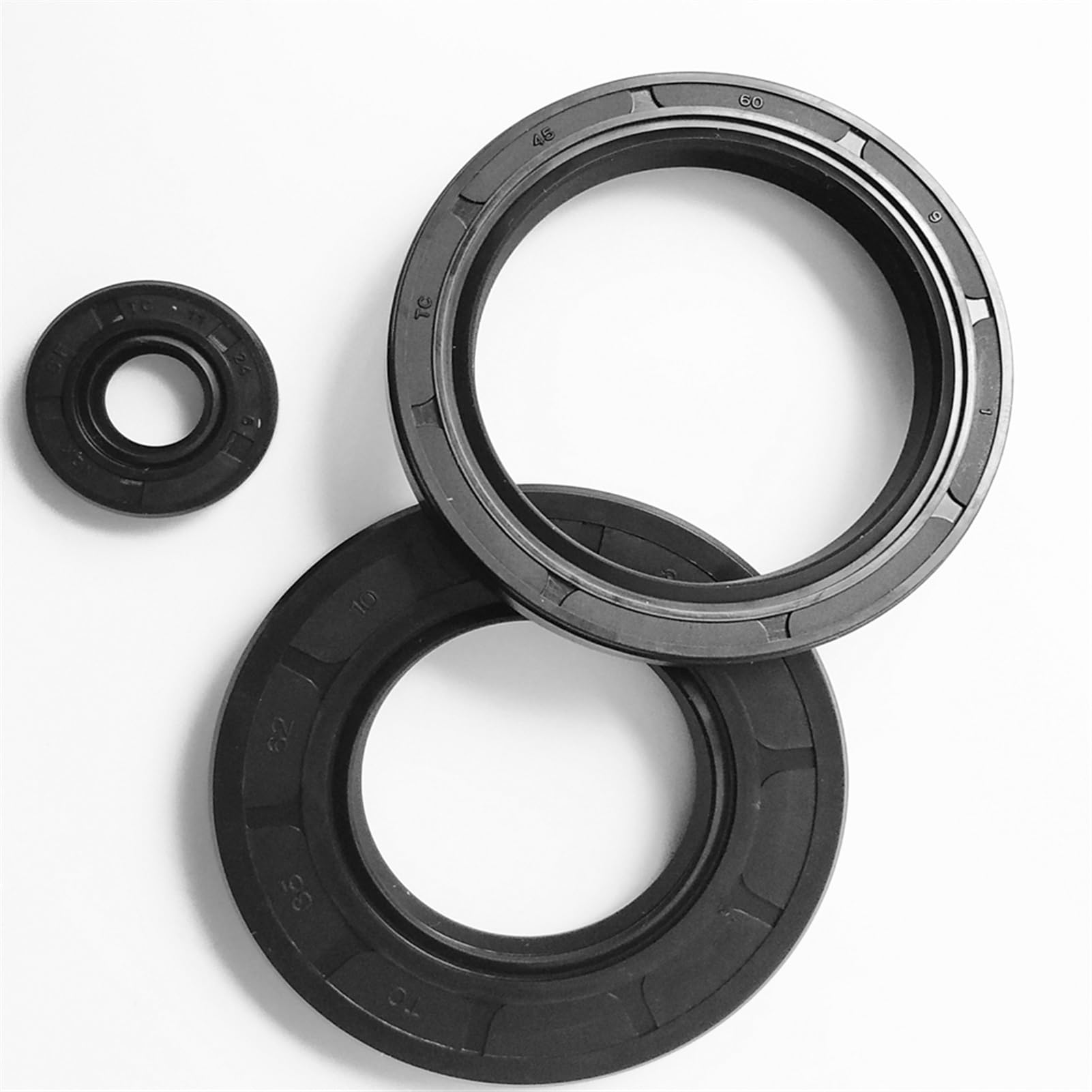 O-Ring-Satz, 1PC 25mm * 50/52mm 6/7/10/12mm Gummi Öl Dichtung, NBR Welle Skelett Dichtung, TC Nitril Lippe(25x50x7)