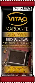 'Chocolate Vitão Dark 70% Cacau Nibs de Cacau Zero Açúcar 70g