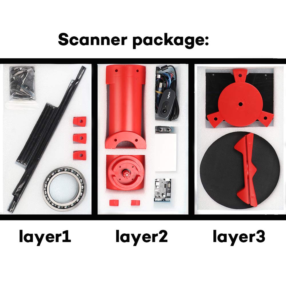 Open source ciclop DIY laser 3d scanner kit pour imprimante 3d, concepteur et ingénieur DIY scanner de base 3D kit