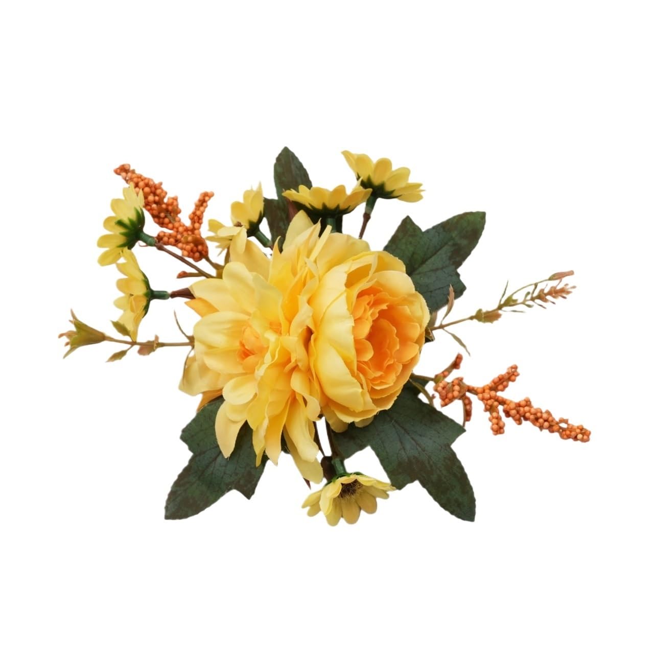 Hzomif Two-Tone Artificial Rose Wrist Corsage 4pcs Uflower Yellow Bridal Wrist Corsage, Girl, Mother Corsages Wristlet Decor for Homecoming, Wedding, Anniversary