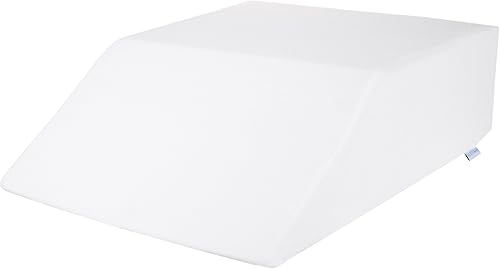 Lavish Home Almohada de cuña de espuma con funda extraíble con cremallera, almohada elevada para dormir o sentarse en la cama, ayuda con ronquidos,