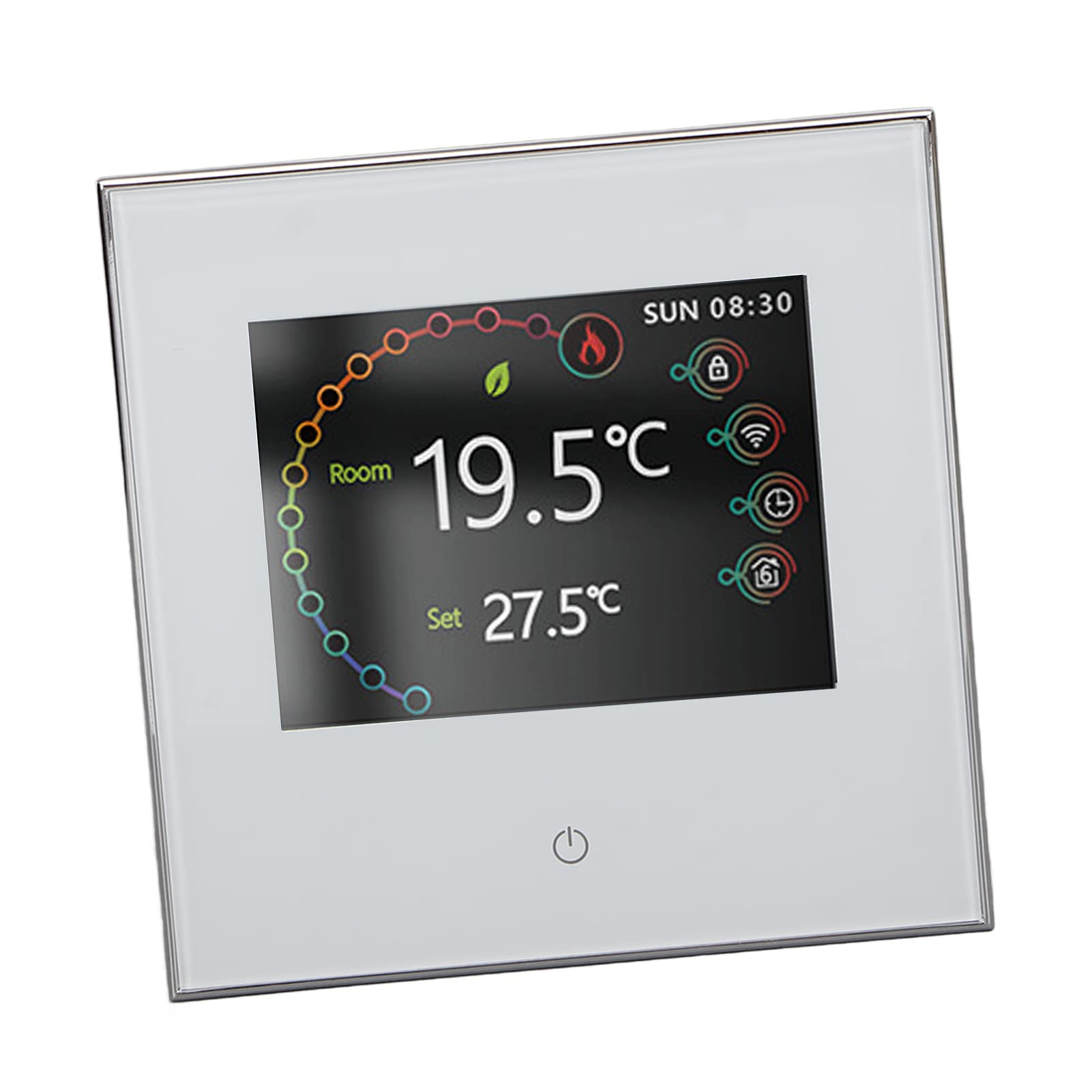 Hyuduo Inteligentny Termostat Termostat WiFi z Ekranem Dotykowym LCD, bezprzewodową regulacją Temperatury od 95 do 240 V, Wyraźnym Wyświetlaczem, dokładną regulacją, do Użytku w Domowym Biurze