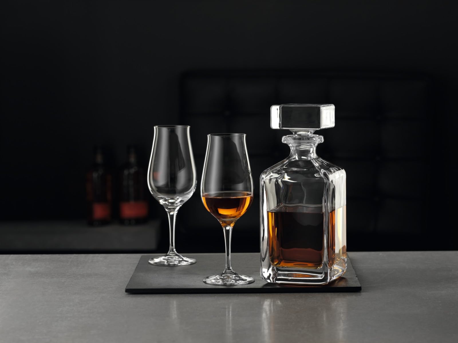Spiegelau & Nachtmann, 3-teiliges Whisky Snifter Premium Set, Decanter mit Snifter Premium mit gezogenem Stiel, 4460193