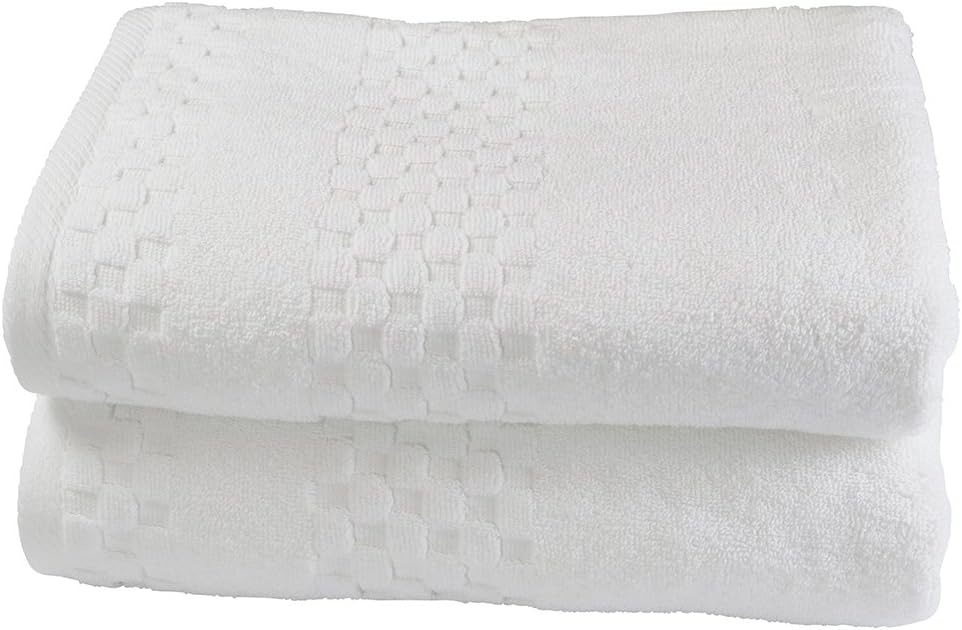 Blue Label Collection by Sigmatex – Lanier Textiles BT275015NL 100% Cotton Luxury Hotel and Spa Quality Towel 2 Pack White (Bath 27 x 50)