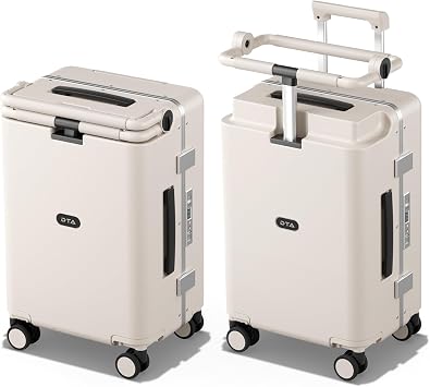 24-inch Carry On Luggage for Kids with Seat, Moms Must-Have Suitcase Stroller, Adjustable Handle, Hard Shell PC Suitcase for Family