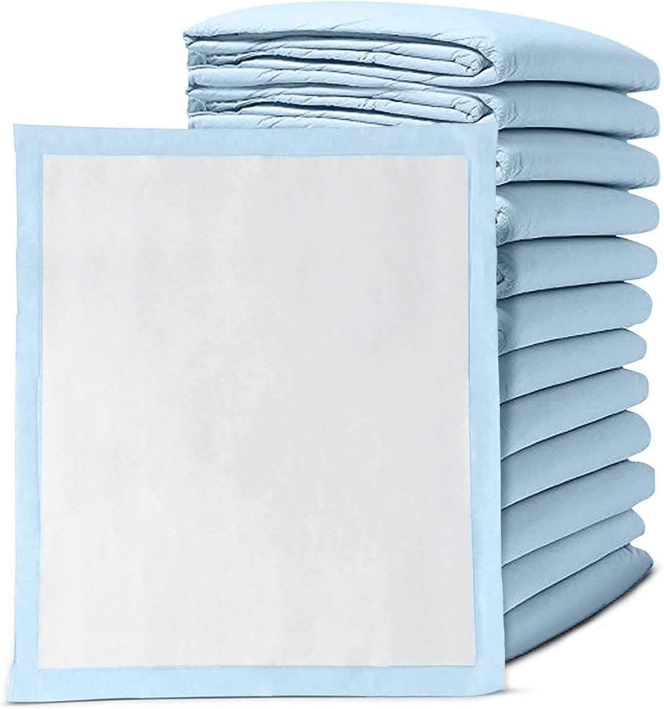 Disposable Incontinence Bed Pads 23" x 36", 15 Pack - Heavy Absorbent Chux Underpads with Fluff Core - Leak Proof Poly Backing, Non-Woven Top Sheet - Overnight Moisture and Odor Lock