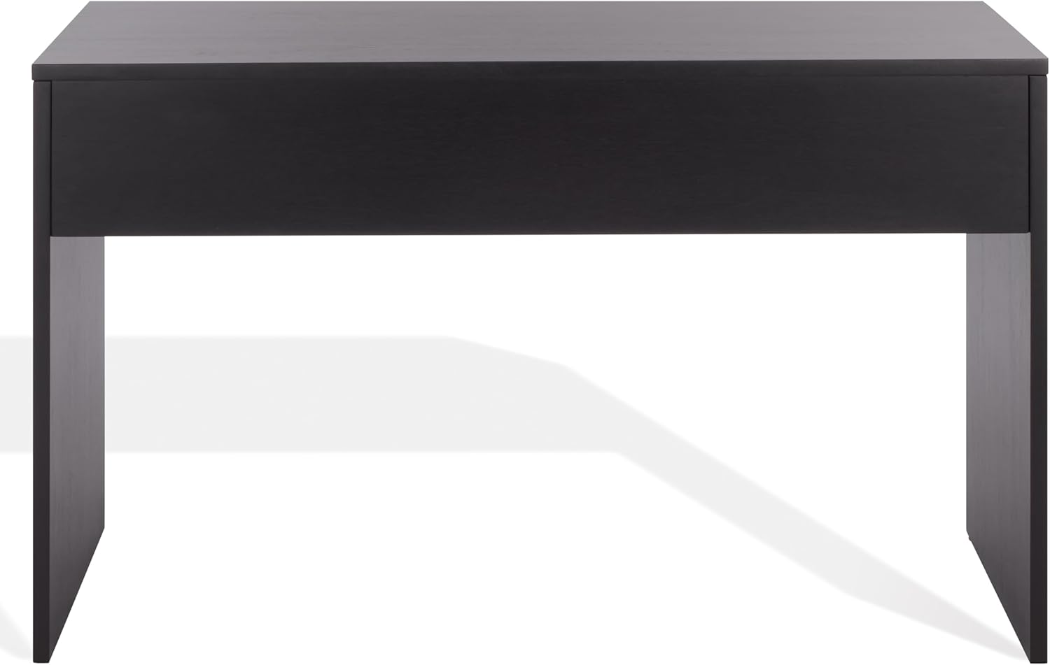 SAFAVIEH Couture Collection - Jessey Black Wood 2-Drawer Desk with Brass Accents, Modern Writing Table with Storage (SFV4236A)