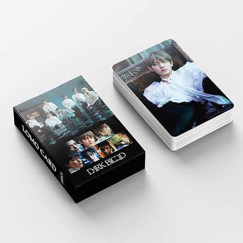 Miniatura 8 de Funwaretech ENHYPEN - Tarjetas de fotos de sangre oscura, 55 unidades, 4 álbum nuevo de 2023, tarjetas de Lomo de sangre oscura, regalo de mercancía