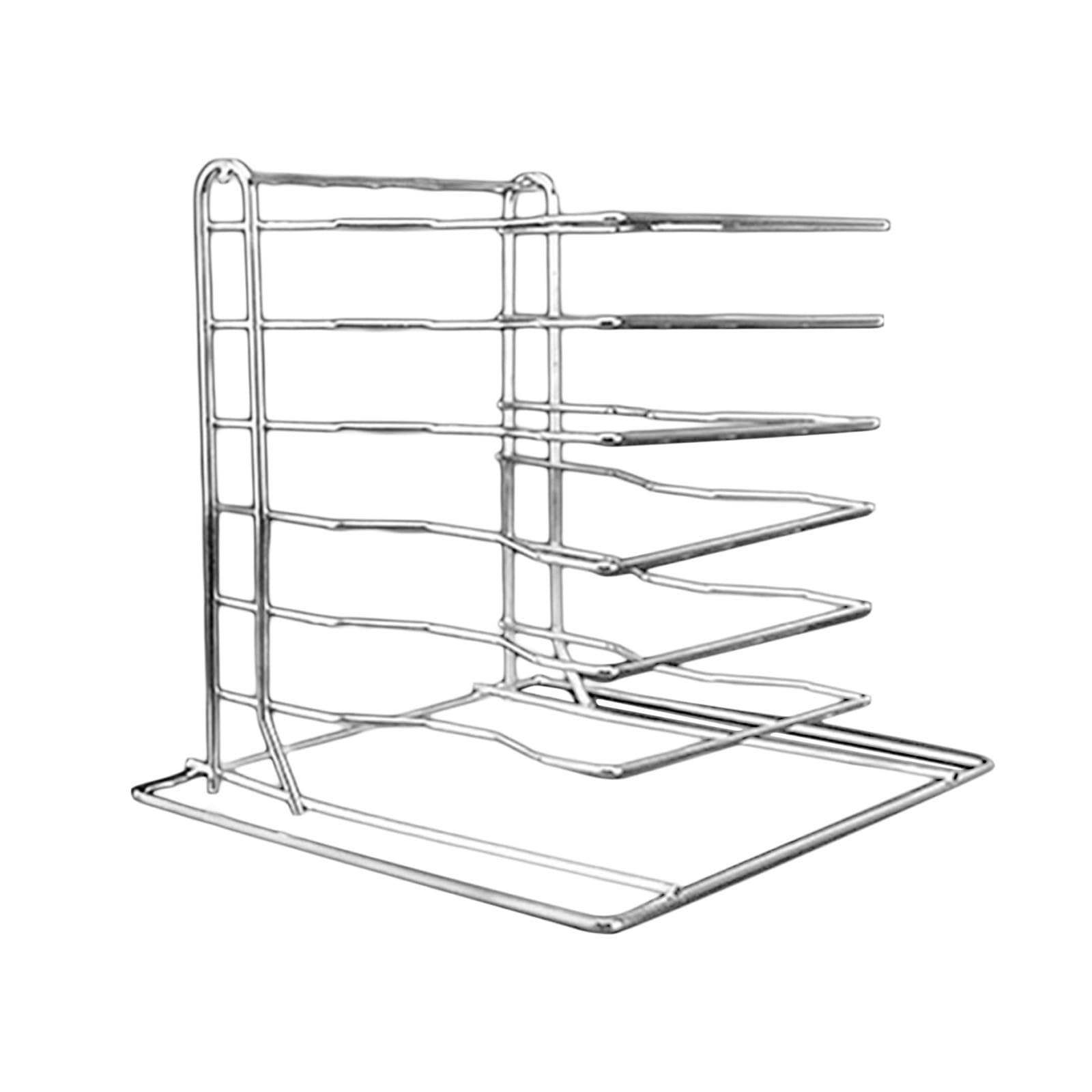 Plateau de Service, Support à Pizza, étagère de Cuisson empilable pour Plats et Plateaux, séparateur, présentoir pour hôtellerie, Restauration et Camping, 6 Niveaux