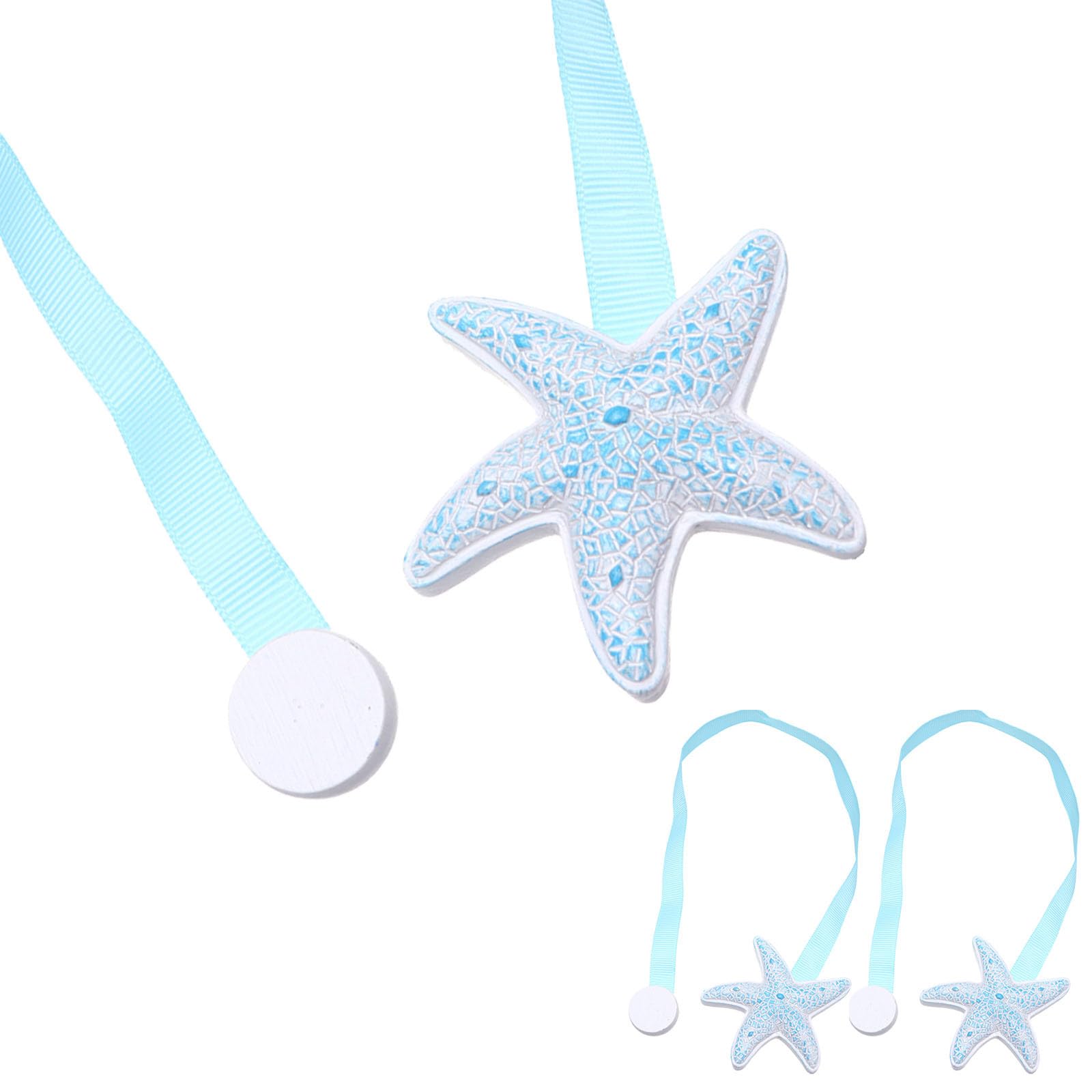Abrazaderas magnéticas para cortinas AMUSLESUR estrella de mar azul