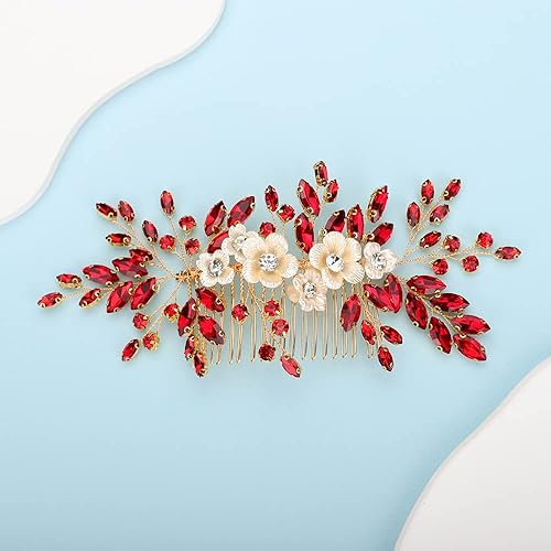 Miniatura 8 de BERYUAN Peine para el cabello con diamantes de imitación de cristal negro para novia, dama de honor, tocados laterales deslizantes, accesorios para