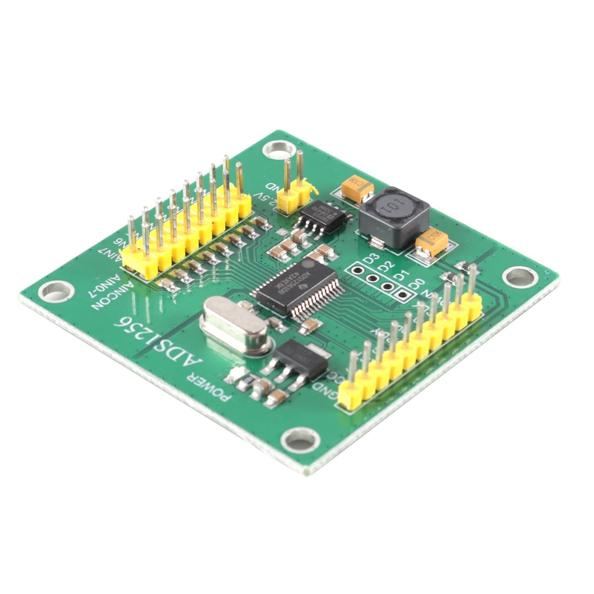 Ausi Modulo ADC a 8 canali e 24 bit ADS1256, scheda di acquisizione analogico-digitale ad alta precisione con campionamento a 30 ksps, interfaccia SPI
