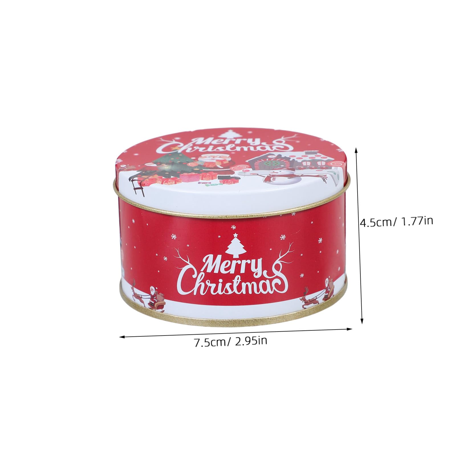 IWOWHERO Cajas De Dulces Navideñas De Hojalata 12 Unidades Colores Surtidos Diseño Estampado Navideño Resistente Portátiles Para Festivales Regalos Navideños