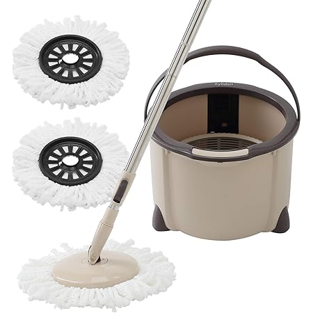 Amazon Eyliden 回転モップ トルネードモップ スピンモップ フロアモップ フロアワイパー モップ 昇降回転式 丸型 107 129cm パッド2枚 マイクロファイバー 片手操作可 乾湿両用 洗浄 脱水 コンパクト 上下押す Mop Pd 06 フロアモップ フロアワイパー オンライン通販
