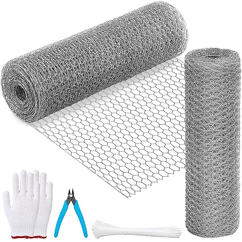 Grillage galvanisé pour poulaillers - 40 cm x 5,2 m - Grillage métallique à mailles fines - Hexagonal - Pour bricolage et décoration de la maison