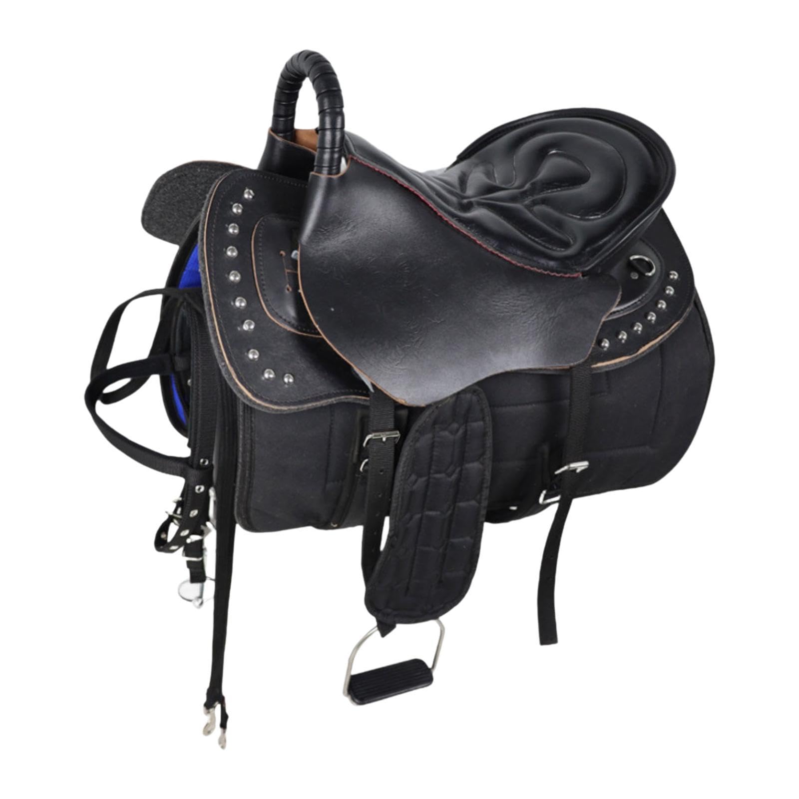 Gralara Juego de Silla de Montar para Caballo, Asiento de Equitación, Cómodo, Resistente Al Desgaste, Accesorios Deportivos, Cojín Antideslizante Práctico, Eq