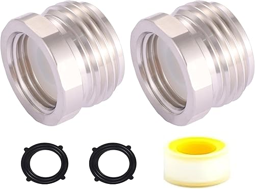 34 "GHT macho x 12" NPT conector hembra (acero inoxidable 304), sin plomo, tubo de latón a conexión de conector de manguera de jardín, acoplador de