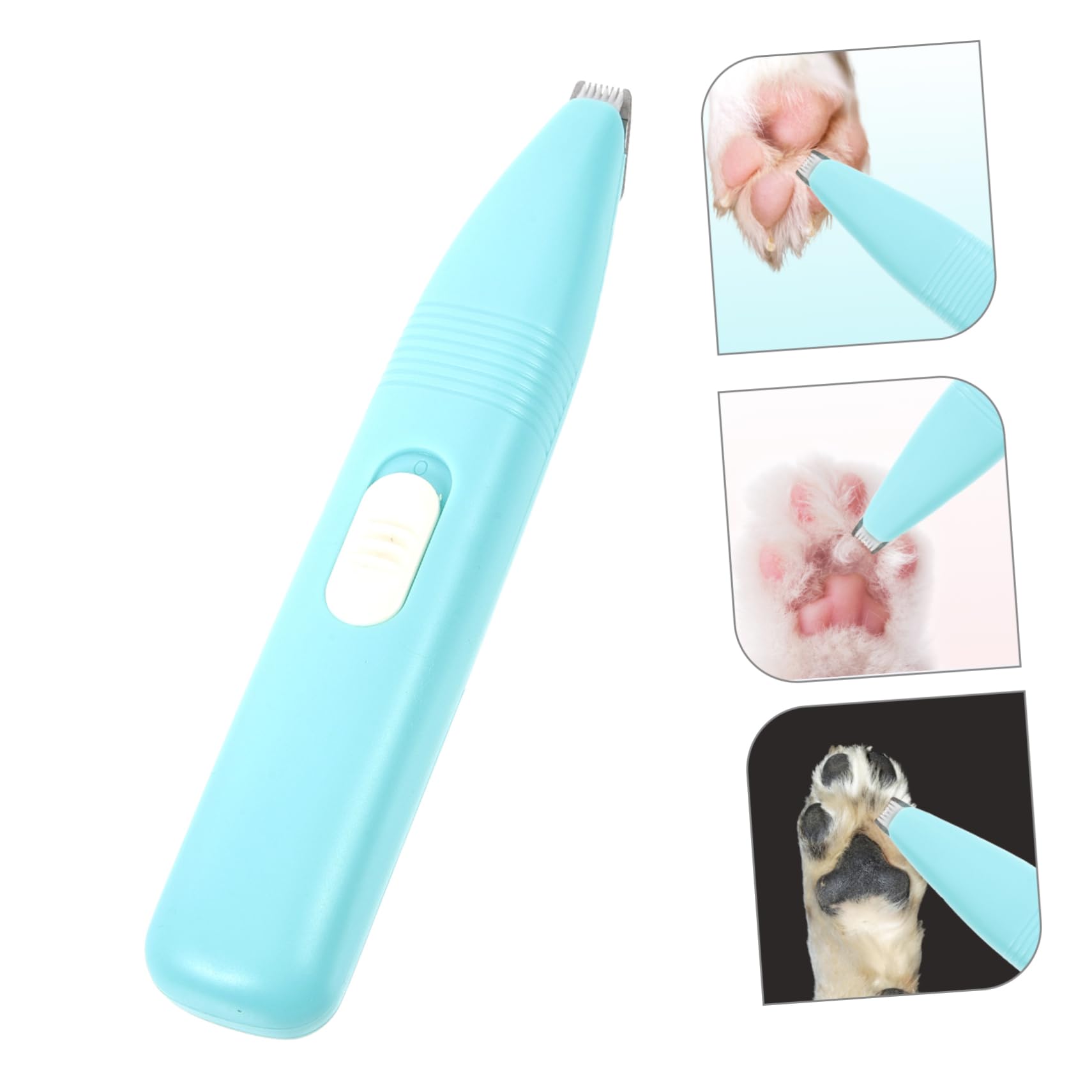 Mikikit Portable Dog Paw Trimmer Blade Pet Hair Clippers for Cats and Dogs Lightweight Grooming Tool for Paws Ears and Face Smooth Design Easy to Clean and Carry
