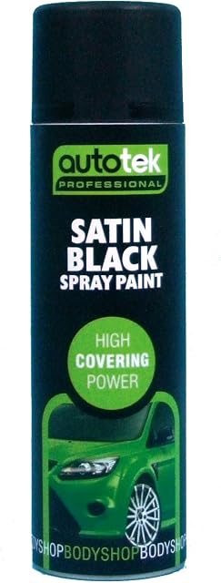 AutoTek Satin Black Spray Paint 500ml