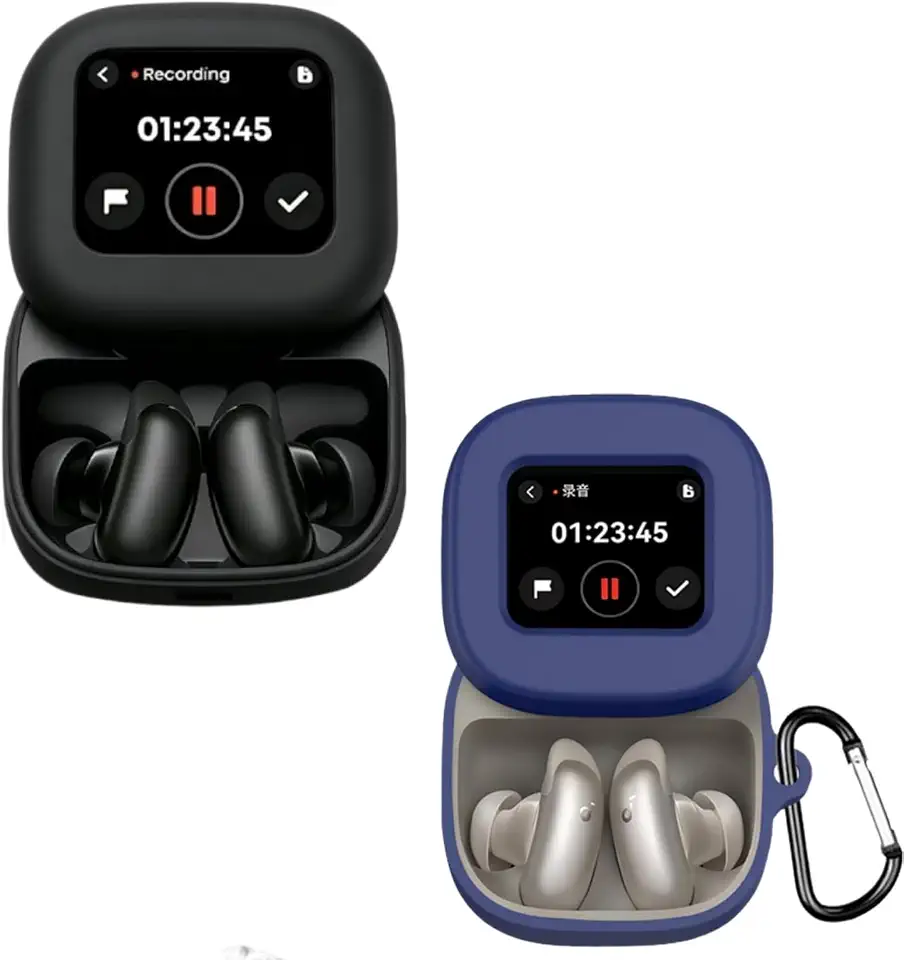 2 Pcs Case Compatible with Anker Soundcore Liberty 5 Pro Max with Carabiner