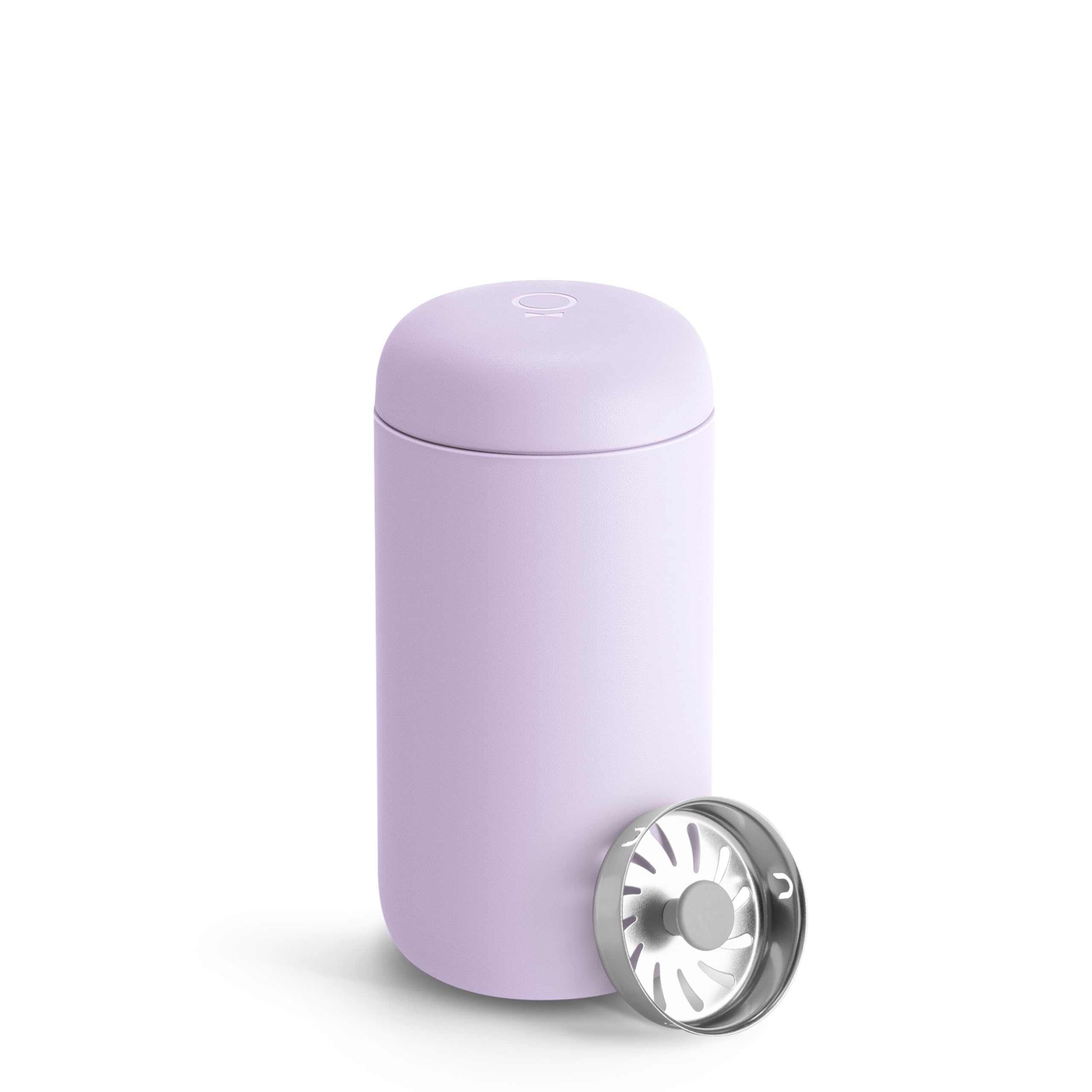 Carter Move 12 oz Travel Mug, Stainless Steel Vacuum Insulated Coffee Tumbler with Ceramic Interior and Splash Guard, Lavender Purple