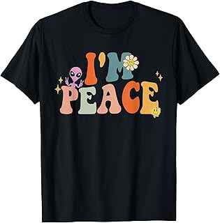 I come in peace Im peace groovy matching couples T-Shirt