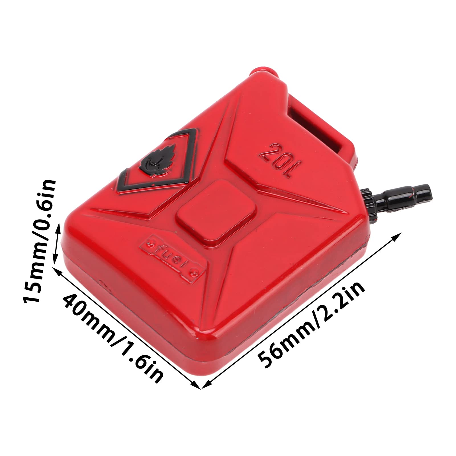 KIMISS Mini Réservoirs de Carburant pour Camion RC, pour SCX10 90046,2 Pièces, Réservoirs d'huile de Simulation en Métal Durable pour Voiture d'escalade 1/10