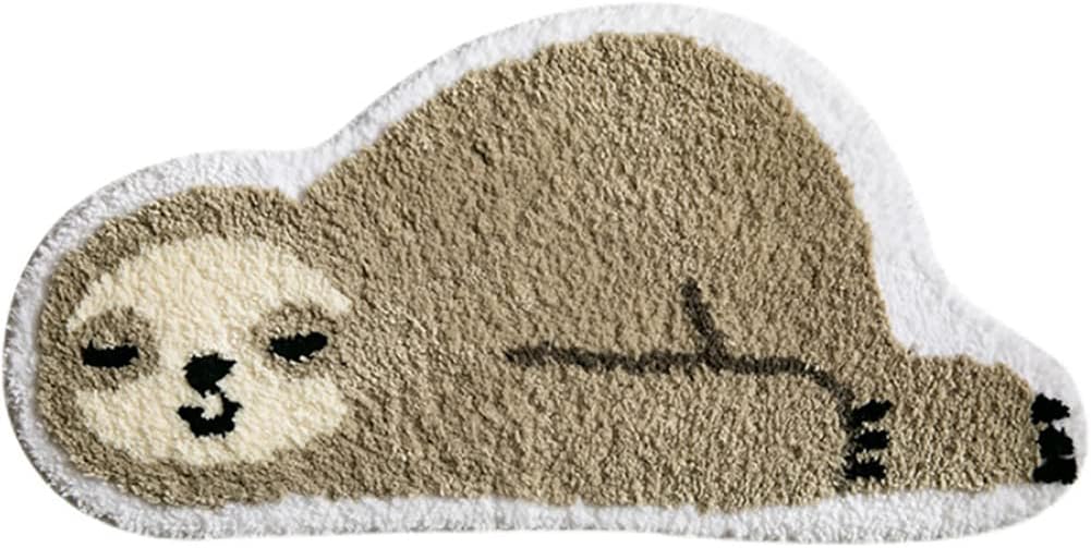 WAYUTO Sloth Bedroom Area Rug Cartoon - Kitchen Throw Rug Bathroom Area Rug Floor Runner Mat Water-Absorbent Quick-Drying Carpet Floor Mat for Home Decoration
