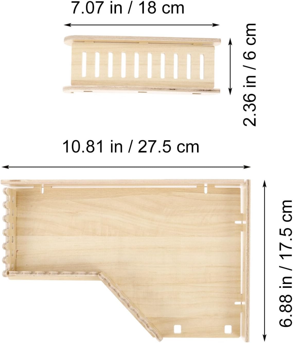 NOLITOY Hamster Stand Platform Toys Small Pet Wooden Platform Rodent Ladder Bridge Rat Climbing Chew Toy Cage Accessories for Hamster Squirrel Gerbil Chinchilla Parrot and Bird