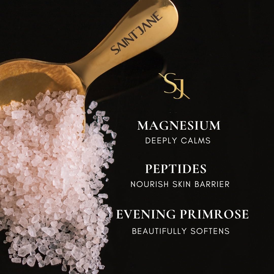 SAINT JANE - Deep Sleep Bath Salts with Magnesium + Peptides | Luxury, Floral-Infused, Clean Skincare (12 oz | 355 ml) - Image 6