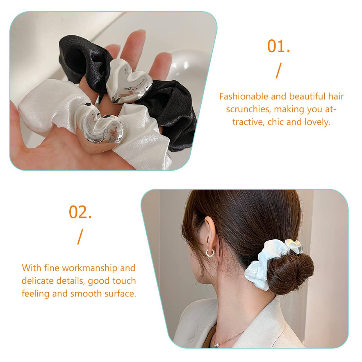 Housoutil 20piezas Scrunchies De Pelo Diseño De Accesorios De Cabello Para Mujeres Para y Elastizados y Cómodos