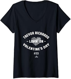 Womens Trevor Richards Lovin' On Valentines Day Toronto Baseball V-Neck T-Shirt
