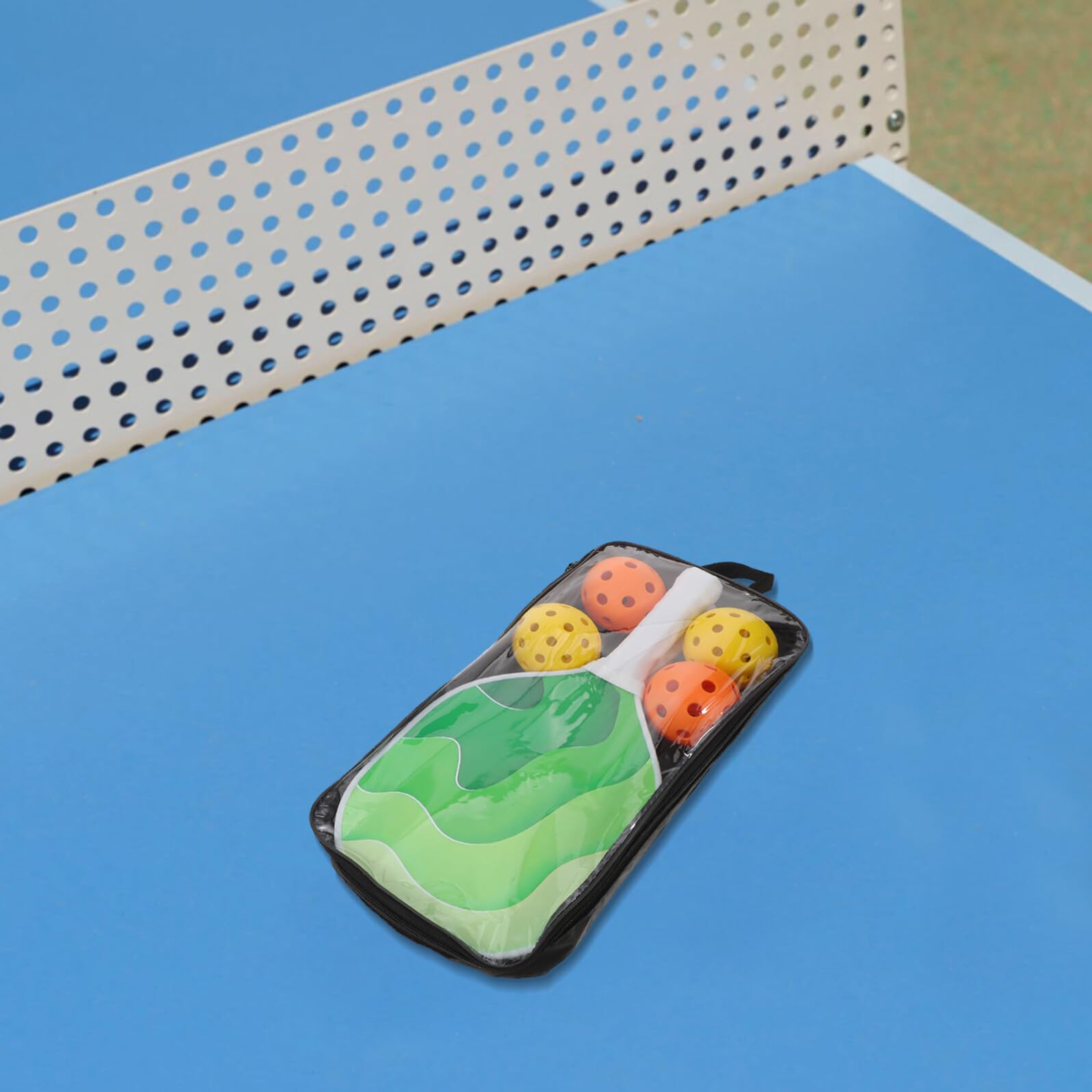 Kisangel Racchetta da Pickleball in Legno per Principianti e Professionisti | Palle e Borsa Inclusi, Attività Indoor e Travel, Controllo Bilanciato e Struttura Sottile
