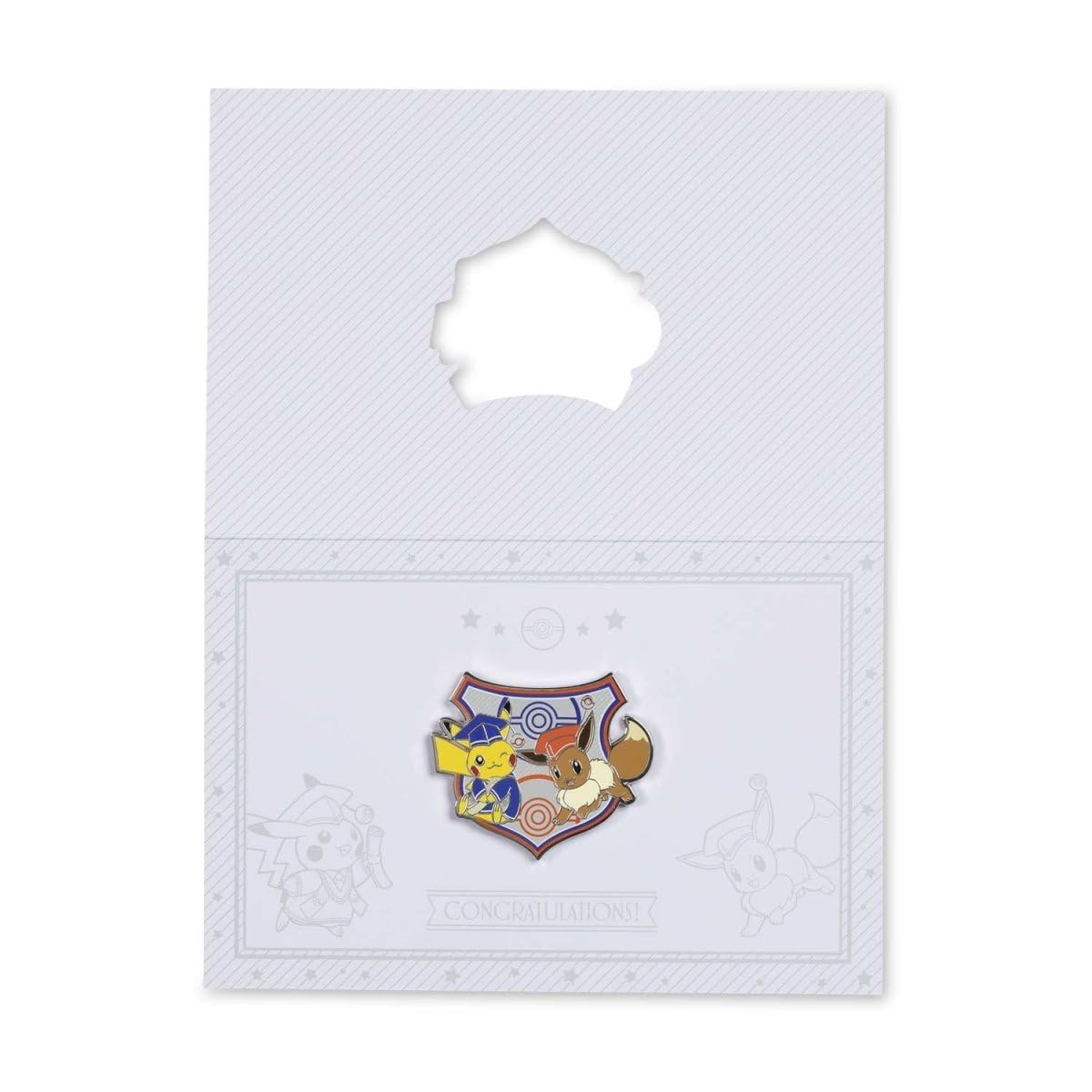 Amazon.com : Pokémon Center: Graduation Pikachu & Eevee 2024 Pin & Greeting  Card : Office Products