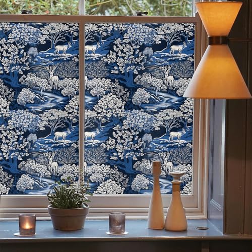Vinilo decorativo azul 15.7x118 pulgadas para ventana miniatura 3