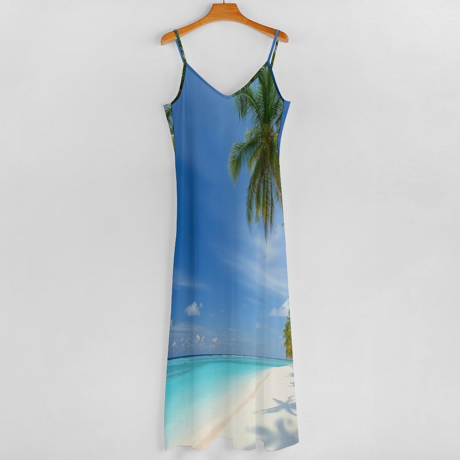 Vestido De Verano para Mujer - Hermosa Playa Vestidos De Tirantes Finos, Tallas S-5Xl, Informales, con Escote En V, Sin Mangas, Largos, De Verano, Sexys, para La Playa, Estilo Urbano.