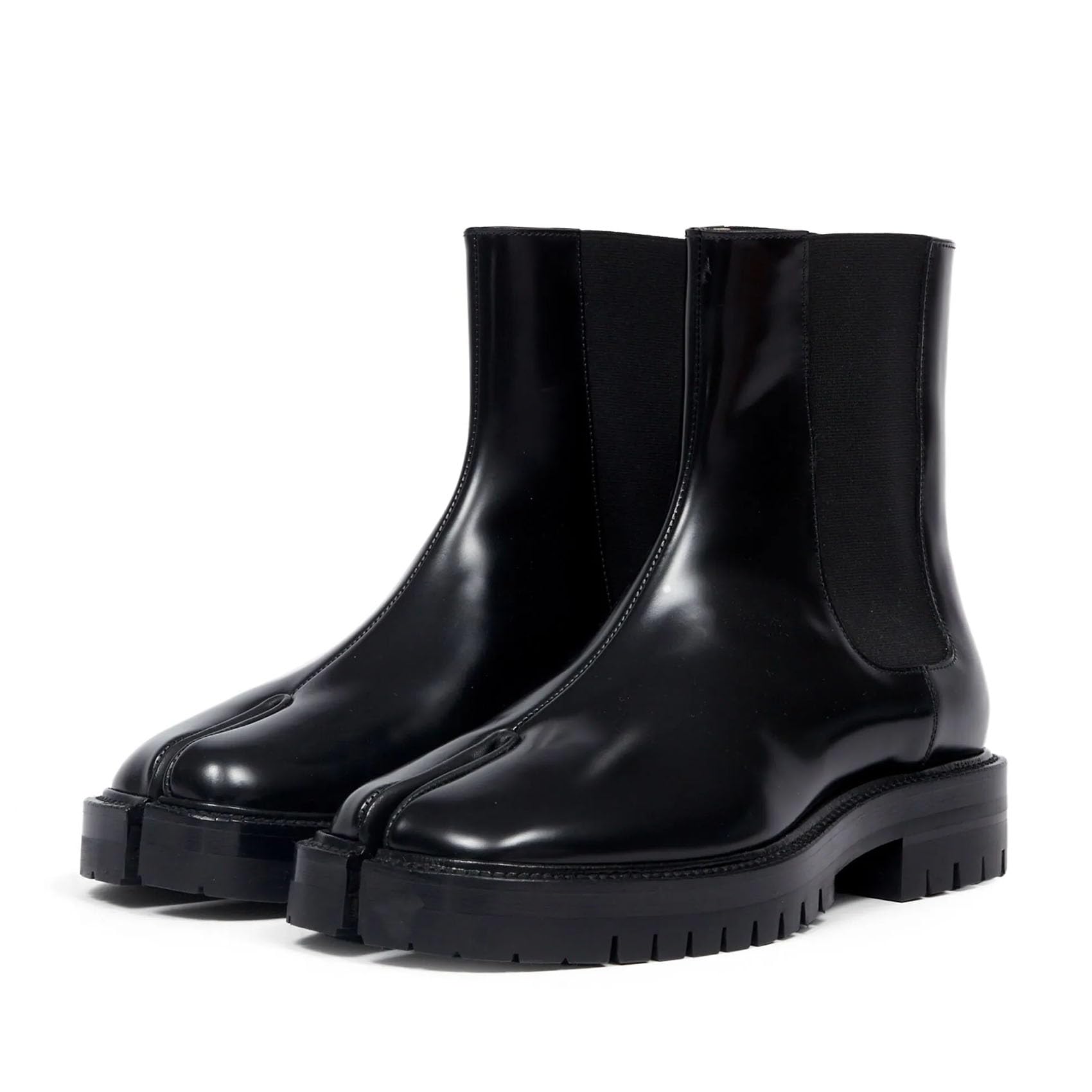 KOKOMOMO Low Heels Tabi Boots Split Toe Ankle Boots for Women Japanese Ninja Shoes Flat Chelsea Ankle Booties