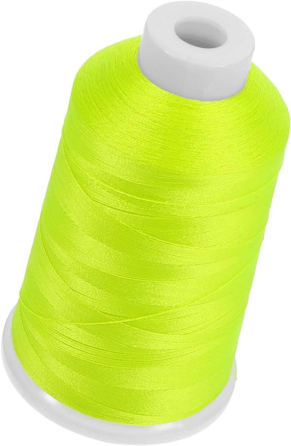 Glow-in-the-Dark Embroidery Thread 3000 Yards Polyester Stitch String Yellow for Crafting and Machine Sewing Projects